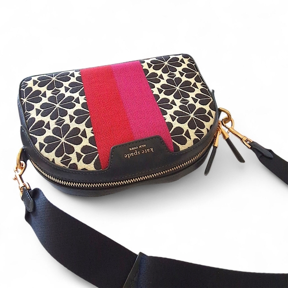 Kate Spade Black and Pink Floral Crossbody Bag - Picture 14 of 15